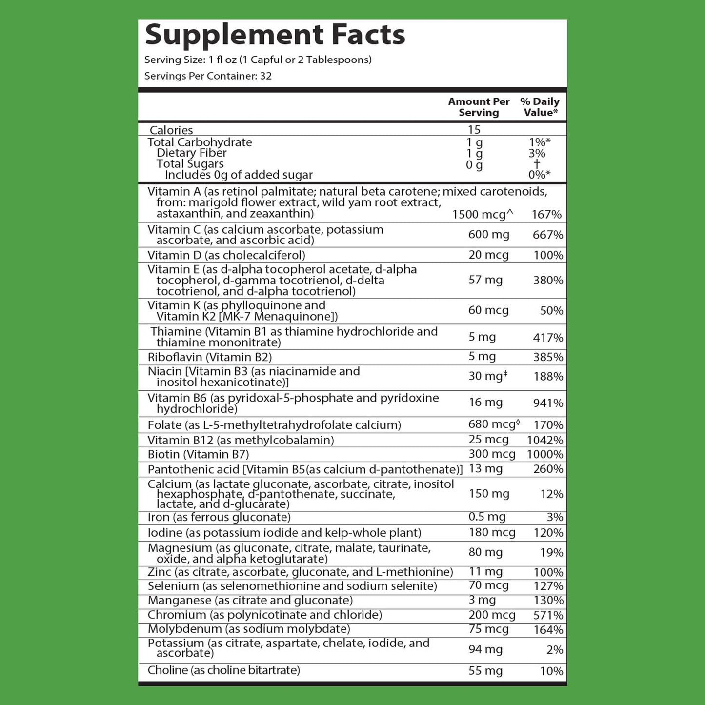 DRUCKER Labs - IntraMAX 2.0 Organic Liquid Trace Minerals, Liquid Multivitamin for Men and Women, Non GMO, Dairy Free, Gluten Free, Magnesium, Zinc, Vitamin D, C, E, Sugar Free (32 oz., Unsweetened)