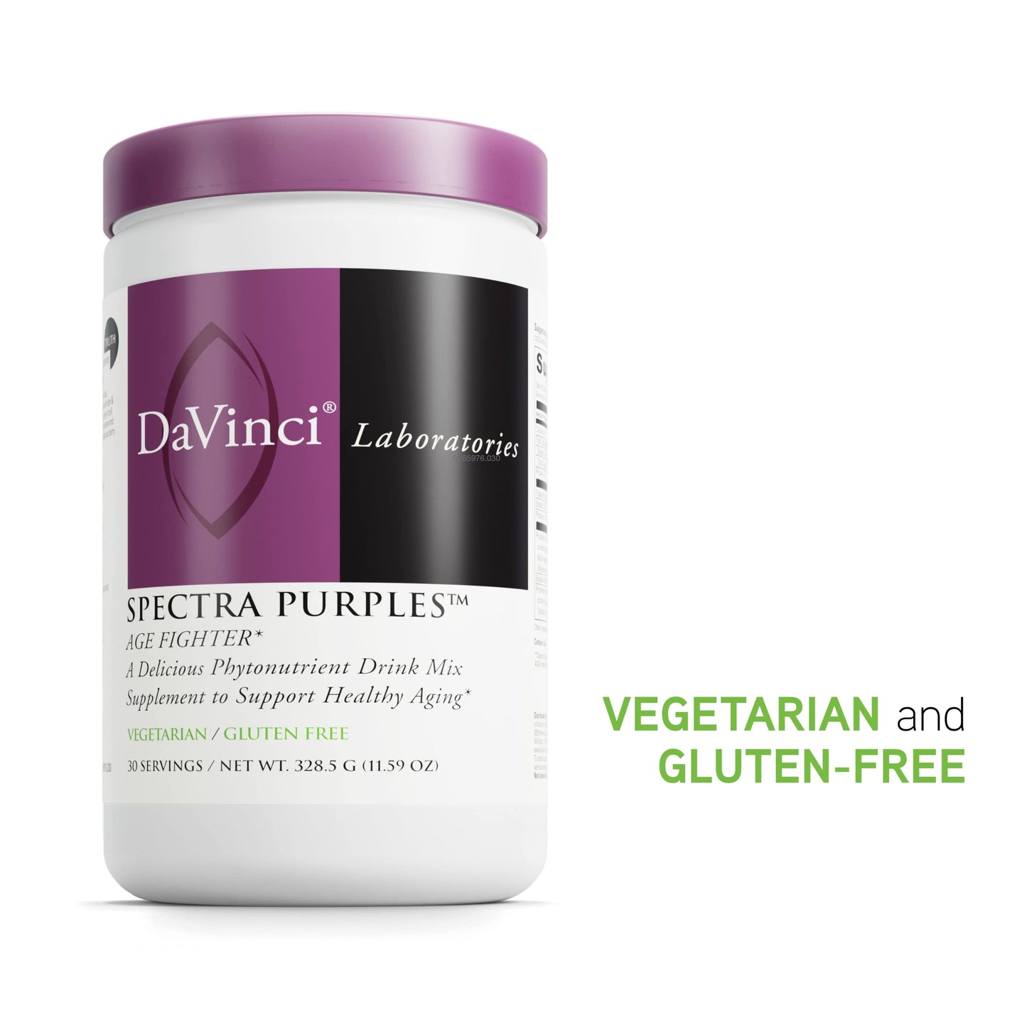 DAVINCI Labs Spectra Purples - Powder Supplement with Antioxidants Supports Healthy Aging* - Fruit, Vegetable & Herbal Extract Supplement Aids Brain & Immune Health* - 30 Servings (328.5 g)
