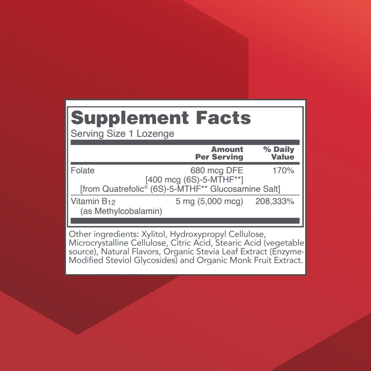 Protocol Methyl B12 5,000mcg - Vitamin B12 for Homocysteine Metabolism* - Supports Brain Health & Healthy Nervous System* - Kosher, Halal & Vegan - 60 Lozenges