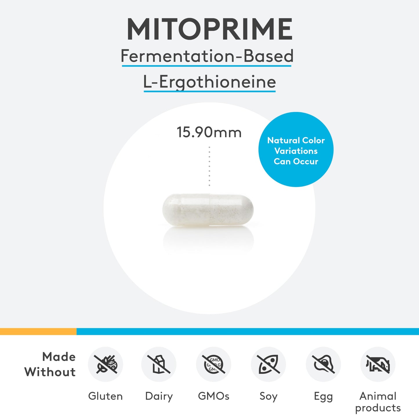 XYMOGEN MitoPrime - Fermentation-Based L Ergothioneine - Antioxidant Supplement to Support Brain Health + Already-Healthy Glutathione Levels in The Body (30 Capsules)