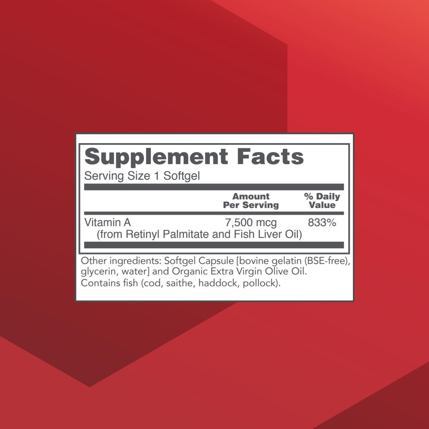PROTOCOL FOR LIFE BALANCE Vitamin A 25,000 IU - Eye, Retina, and Immune Health - 100 Softgels