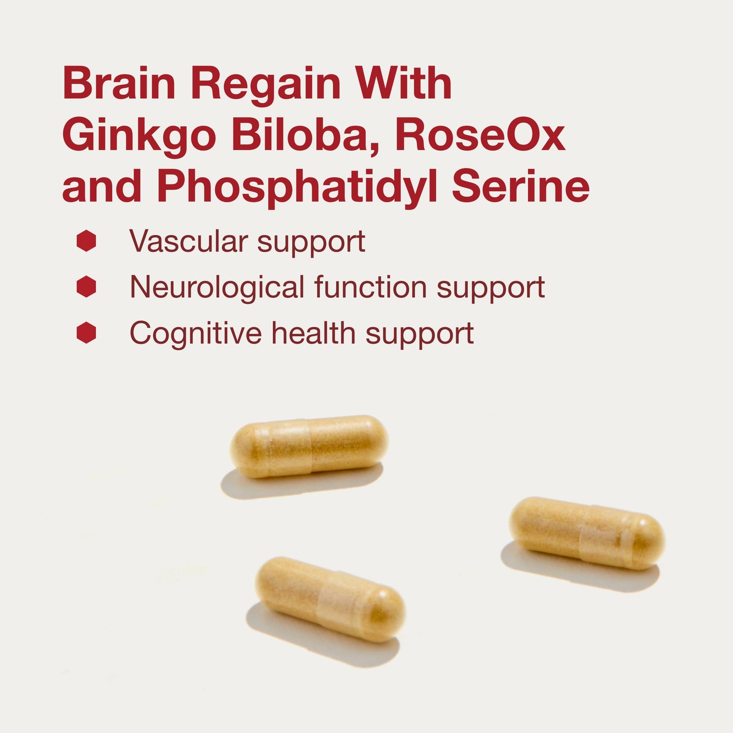 Protocol Brain Regain - Brain Support* - with Phosphatidylserine - Brain Health Supplement* - Vascular Health - 90 Veg Caps