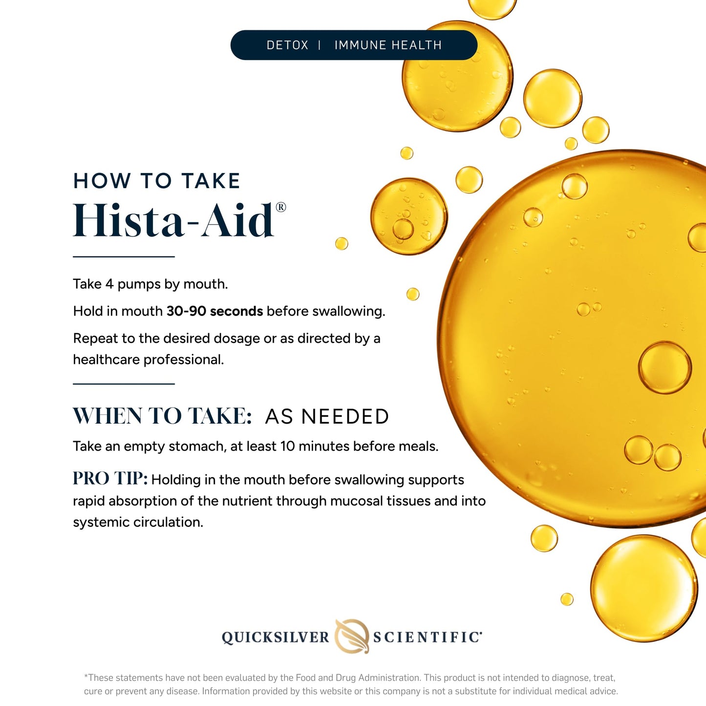 Quicksilver Scientific Nanoemulsified Hista-Aid - Flavonoids to Help Maintain Healthy Histamine Levels - Liposomal Vitamin C, DIM, Luteolin & Quercetin Liquid (50ml)