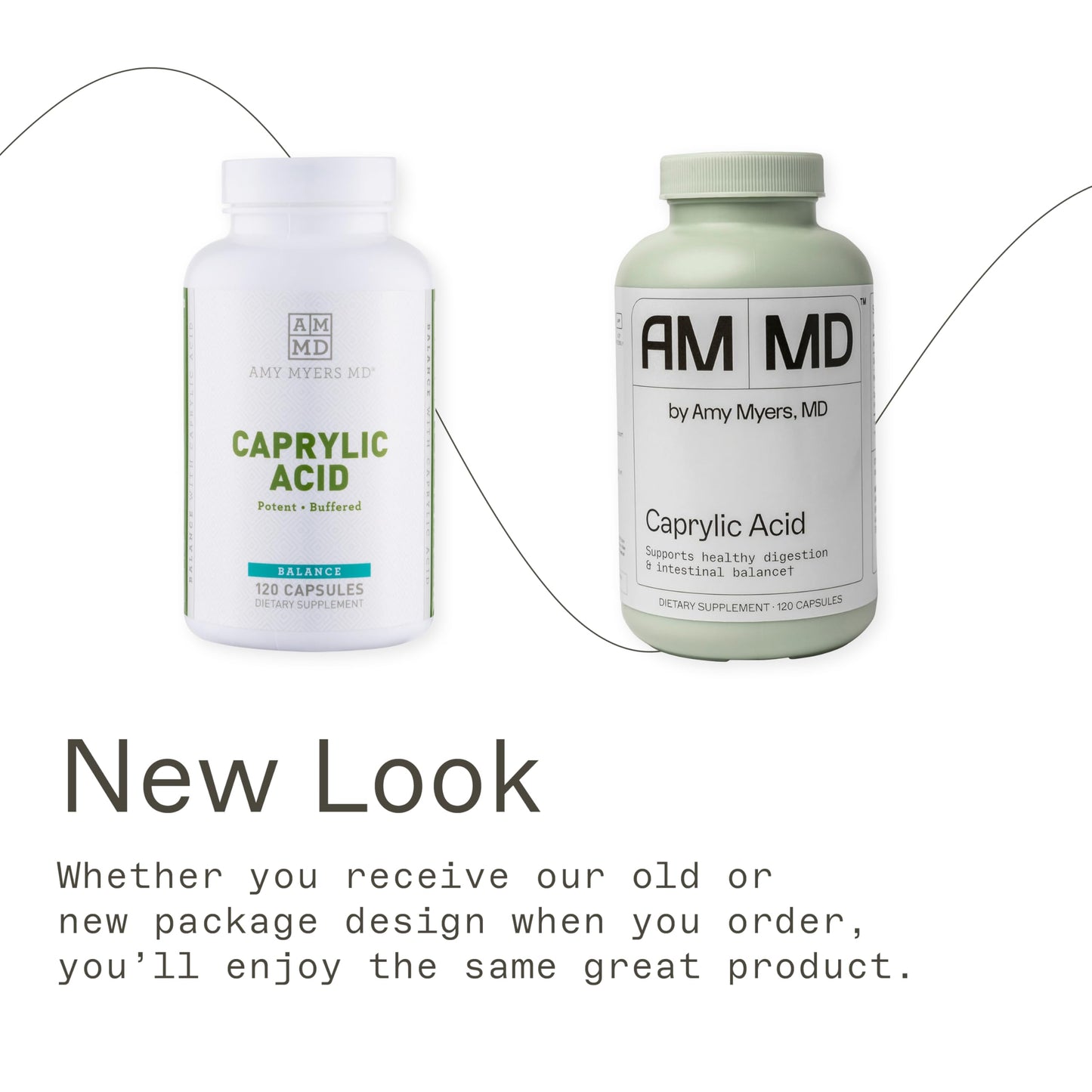 Dr Amy Myers Caprylic Acid Capsules 800 mg - Provides Optimal Support for Healthy Balance - Gradual Release, Best Buffered Formula to Support a Healthy Gut and Probiotic - 120 Vegan Capsule