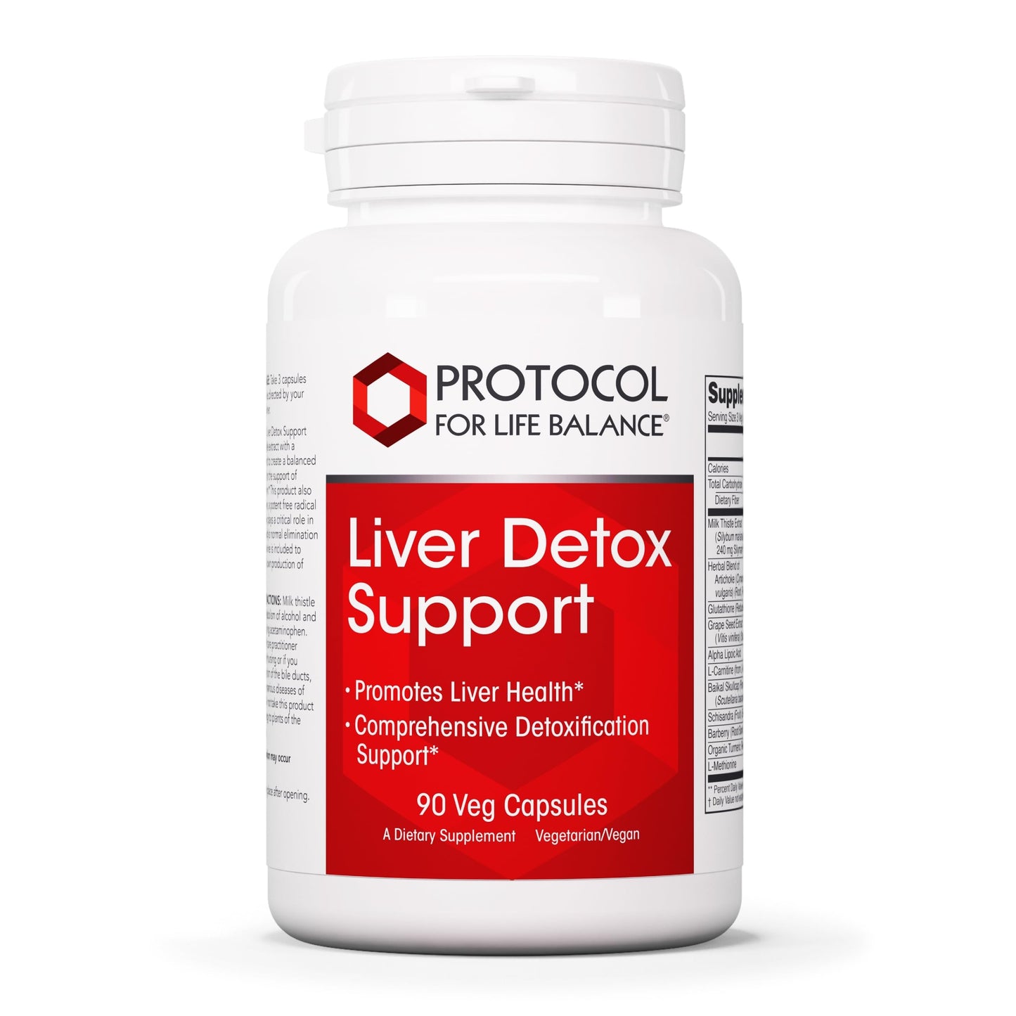 Protocol Liver Detox Support* - Liver Cleanse Detox* - Glutathione Supplement - Milk Thistle & Methionine - Dairy Free & Vegan - 90 Veg Capsules
