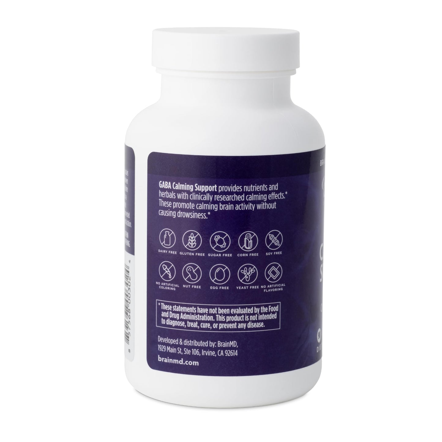 Dr Amen BrainMD GABA Calming Support - 90 Capsules - Promotes Relaxation - Contains Magnesium, Vitamin B6 & Lemon Balm - 90 Servings