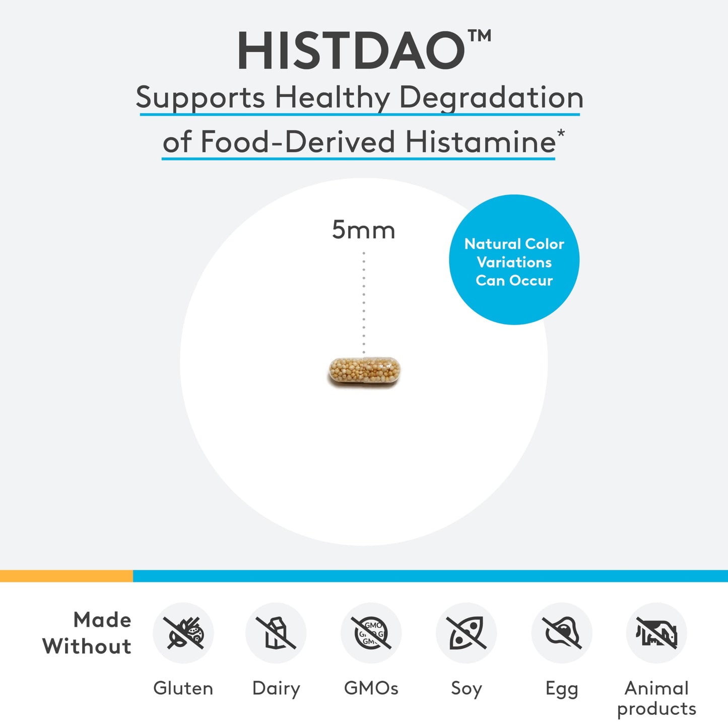 XYMOGEN HistDAO - DAO Enzyme Supplement to Supports Healthy Degradation of Food-Derived Histamine - Diamine Oxidase for Digestive Health 20,000 HDU Per Serving (60 Tablets)