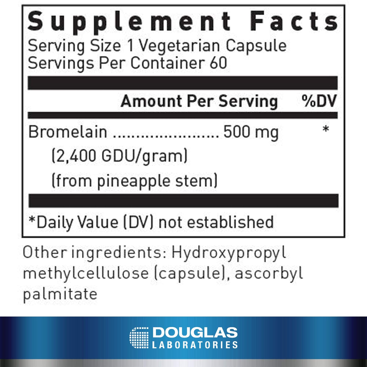 Douglas Laboratories Bromelain | 500 mg - Supports Musculoskeletal System | 60 Capsules