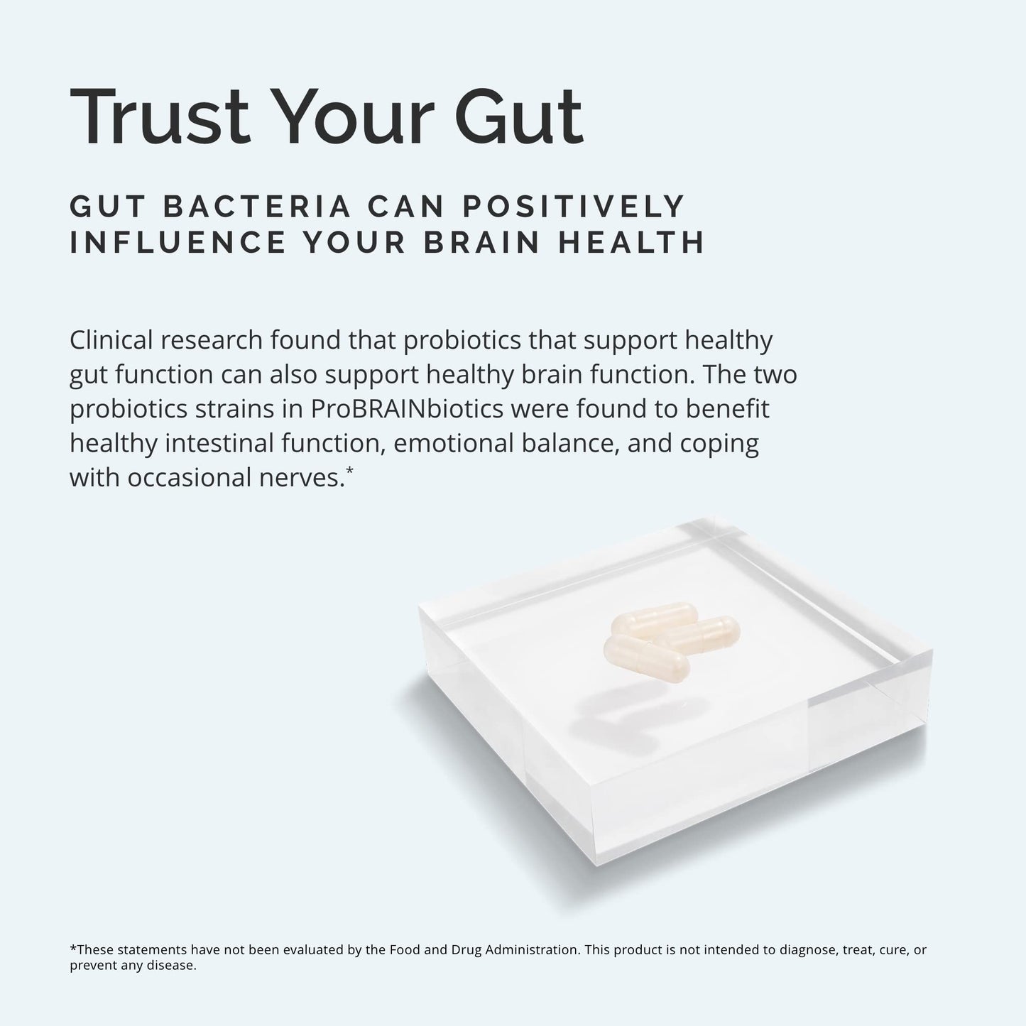Dr Amen BrainMD ProBRAINbiotics - 3 Billion CFU, 60 Capsules - Promotes Gut Health - Gluten Free - 60 Servings