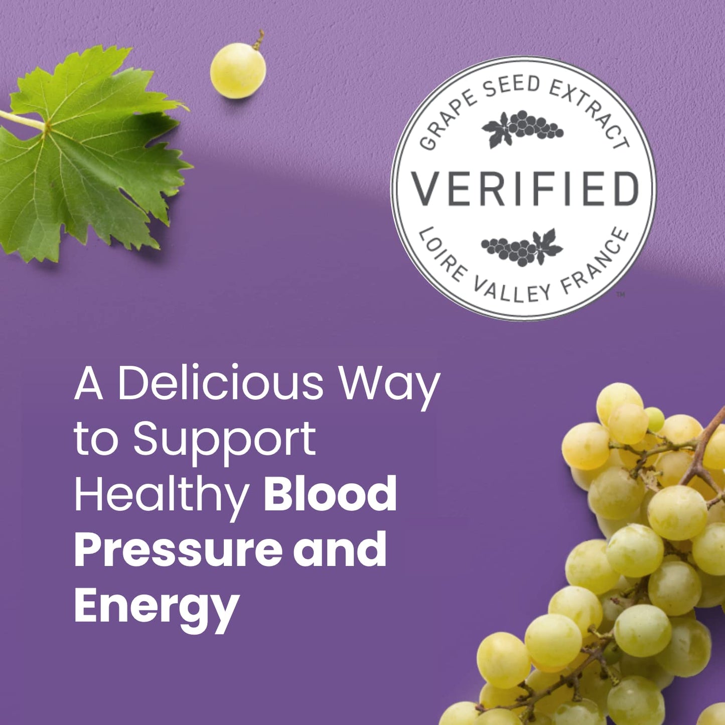 humanN SuperGrapes Chews Supplement – with 100mg CoQ10 and Grape Seed Extract – from The Makers of SuperBeets - Grape Flavor Chew, 60 Count