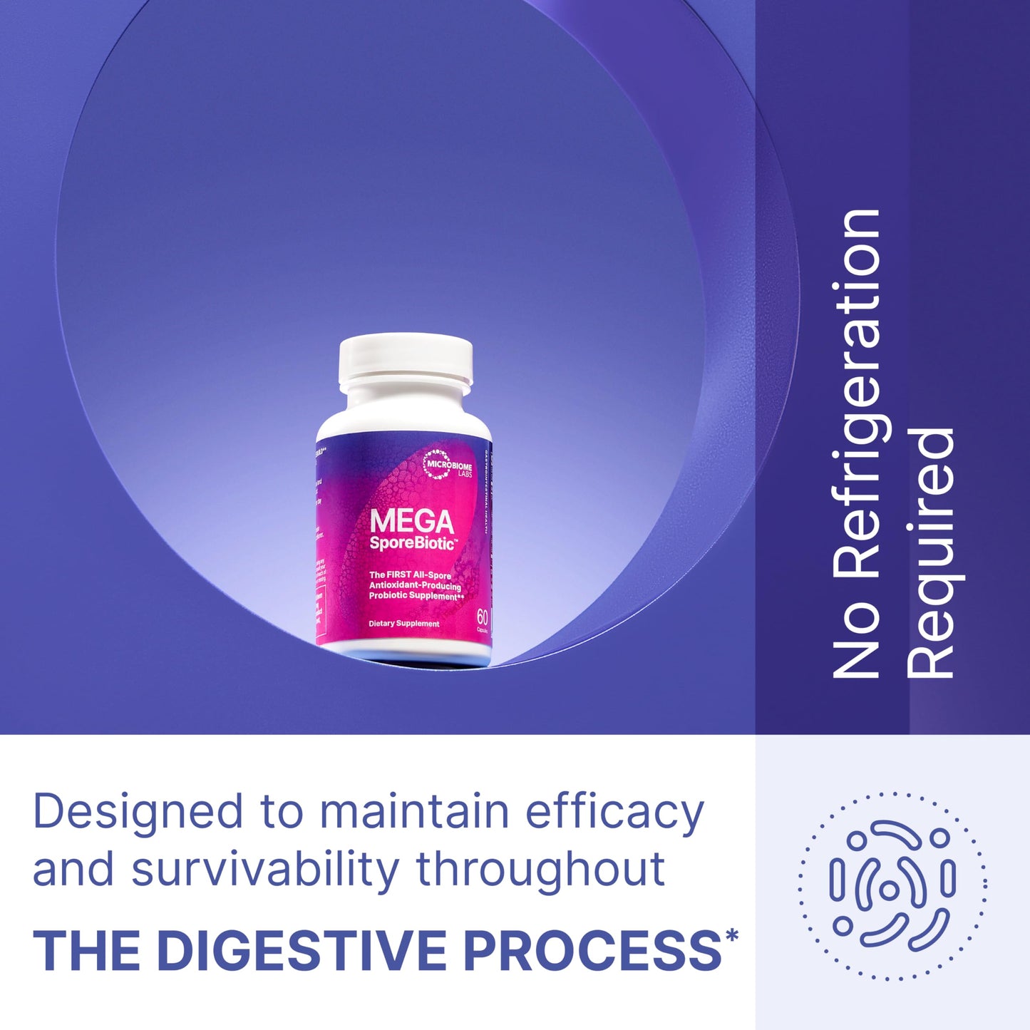 Microbiome Labs MegaSporeBiotic Probiotics for Women & Men - Spore Based Probiotics for Digestive Health - Shelf Stable & Travel-Friendly (180 Capsules)