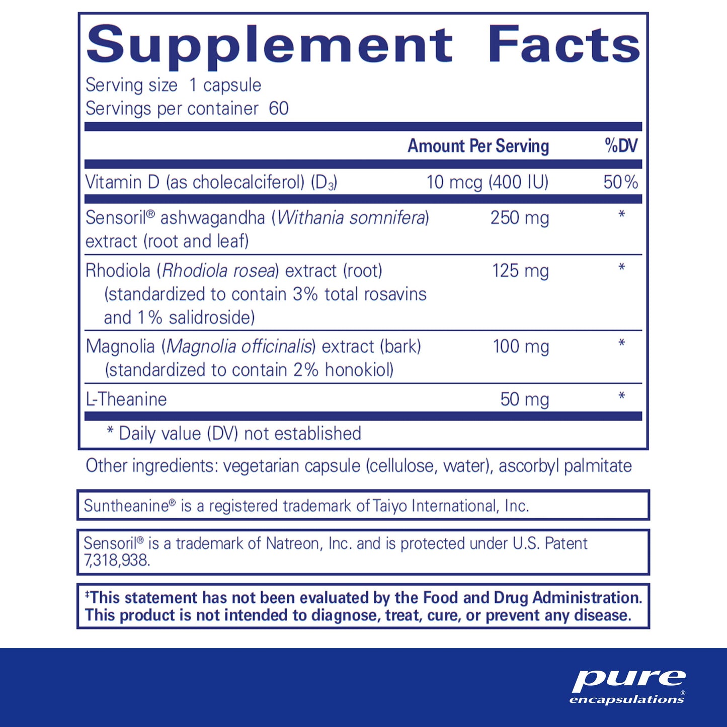 Pure Encapsulations Cortisol Calm - Supports Cortisol Health & Relaxation - Contains Ashwagandha & L-Theanine - Restful Sleep - 60 Capsules