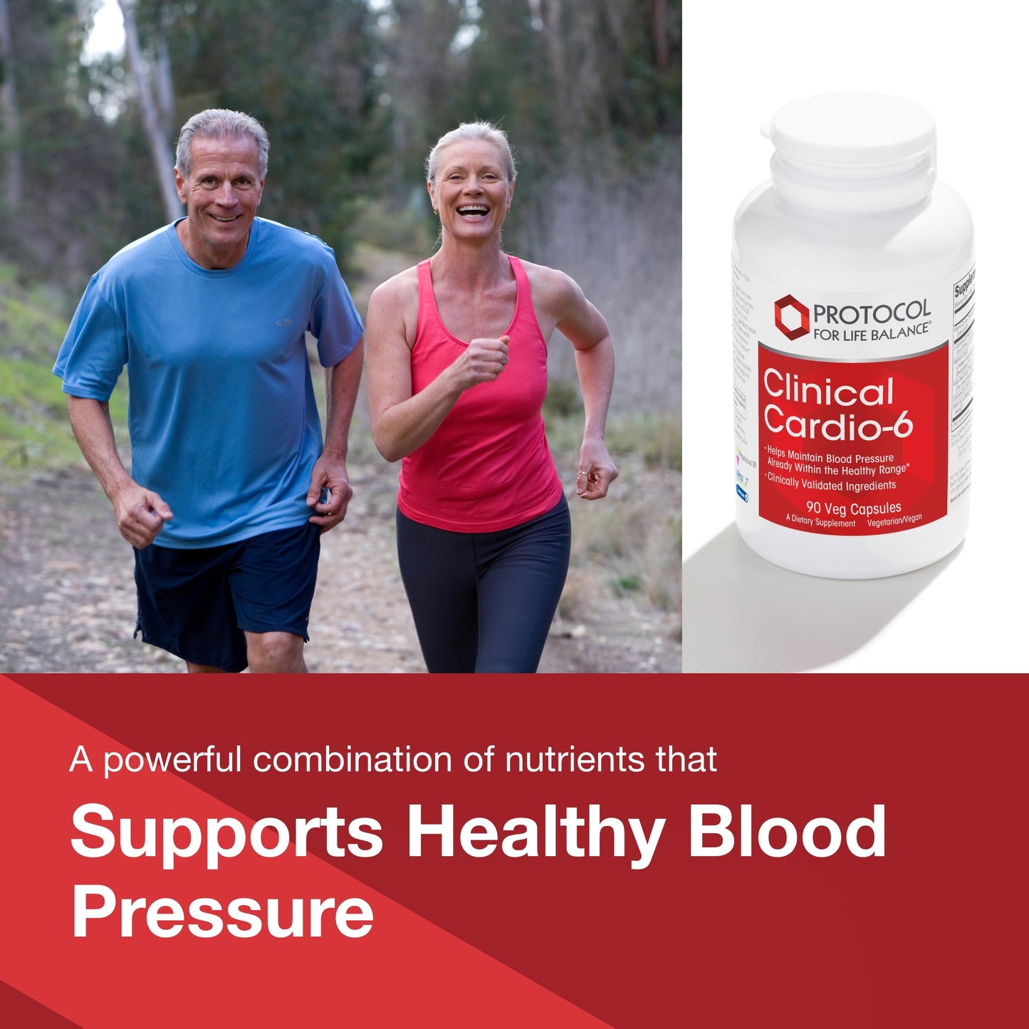 PROTOCOL FOR LIFE BALANCE Clinical Cardio-6 - Support Heart Health & Blood Pressure Already Within a Normal Range - with L-Carnitine, Hawthorn, Grape Seed Extract - Soy & Dairy Free - 90 Veg Caps