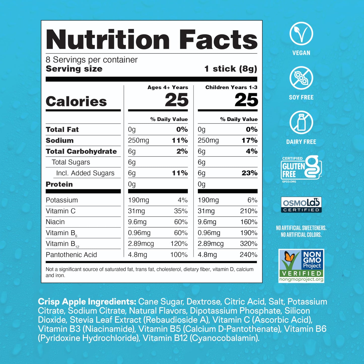 Liquid I.V.® Hydration Multiplier® +Kids - Crisp Red Apple | Electrolyte Powder Drink Mix | 2 Pack (16 Servings)