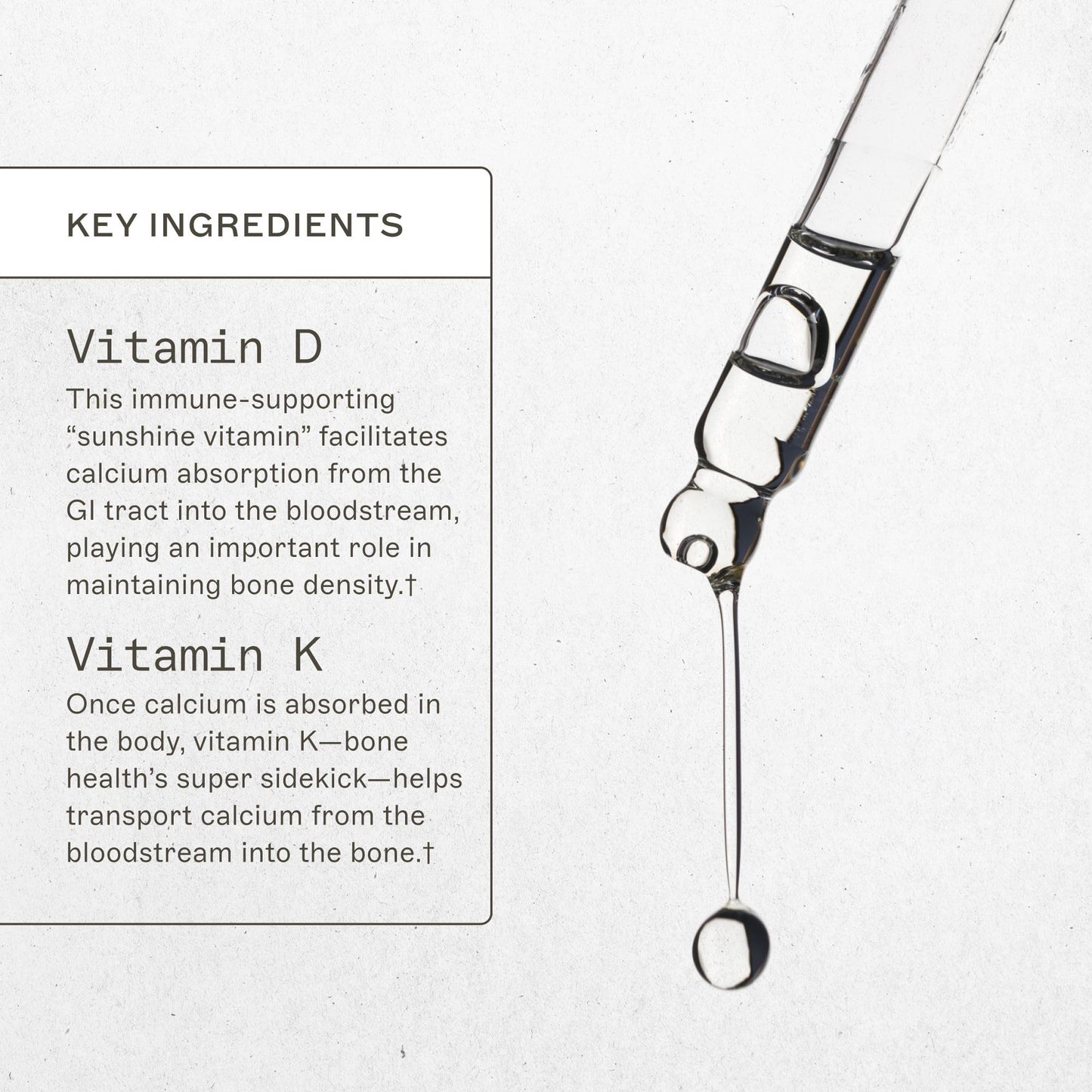 Dr. Amy Myers Vitamin D3 K2 Liquid Drops - 5 Drops Contain 5000 IU VIT D3, 50 MCG Vitamin K2 MK-7 - Support Immune System Function, Energy Level, Healthy Bones - Non-GMO, Tasteless, 1 OZ Liquid