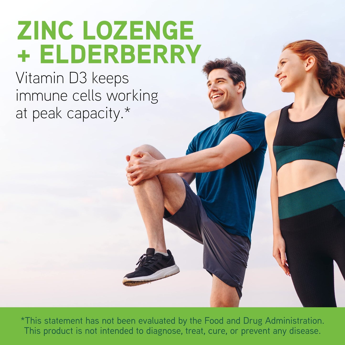 DAVINCI Labs Zinc Lozenge + Elderberry - Supplement to Support Immune System, Healthy Lungs & Throat Tissues* - with Vitamin D3, Zinc, Elderberry & More - Lemon Flavor - 60 Lozenges