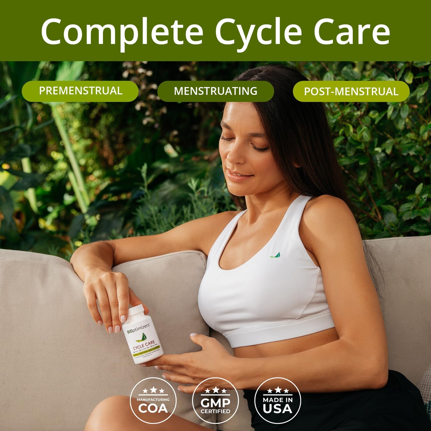 BIOptimizers - Cycle Support - Period Support Supplement for Women - Bloating and Cramping Menstrual Relief - 90 Capsules