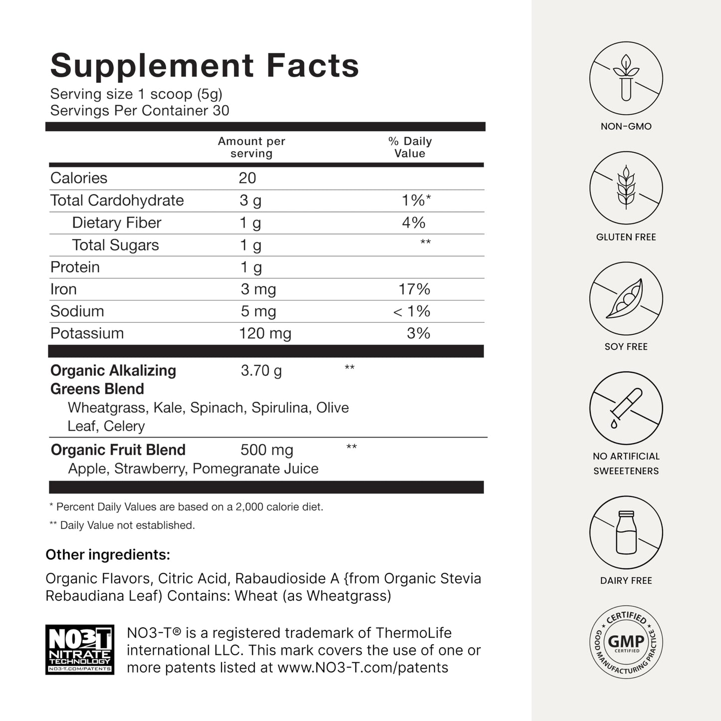 HumanN HeartGreens | Superfood Organic Powder with Wheatgrass, Kale, Spinach, and Spirulina, USDA Organic Non-GMO, from The Makers of SuperBeets (Green Apple Flavor, 5.29-Ounce