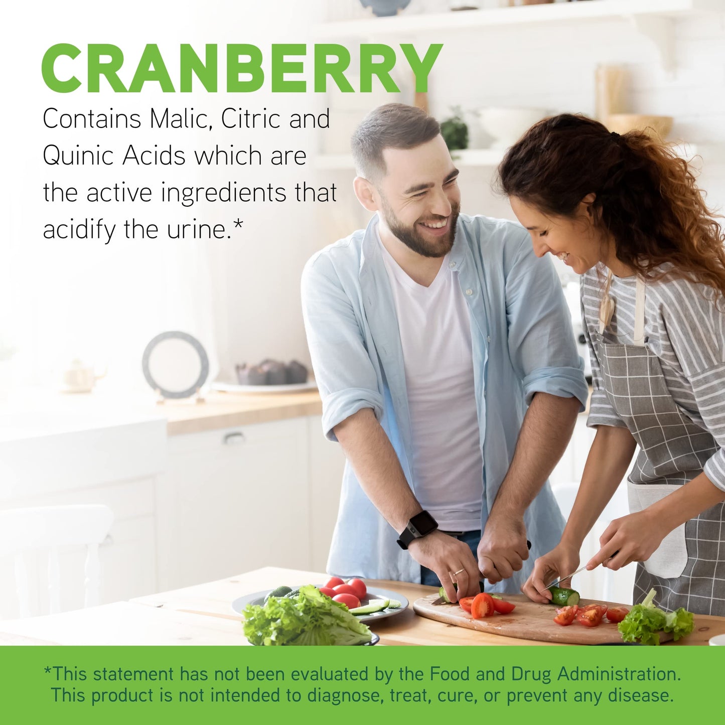 DAVINCI Labs Cranberry - Urinary Tract Health Support* - Cranberry Extract with Quinic, Citric & Malic Acid - Vegetarian, Gluten-Free - 60 Capsules