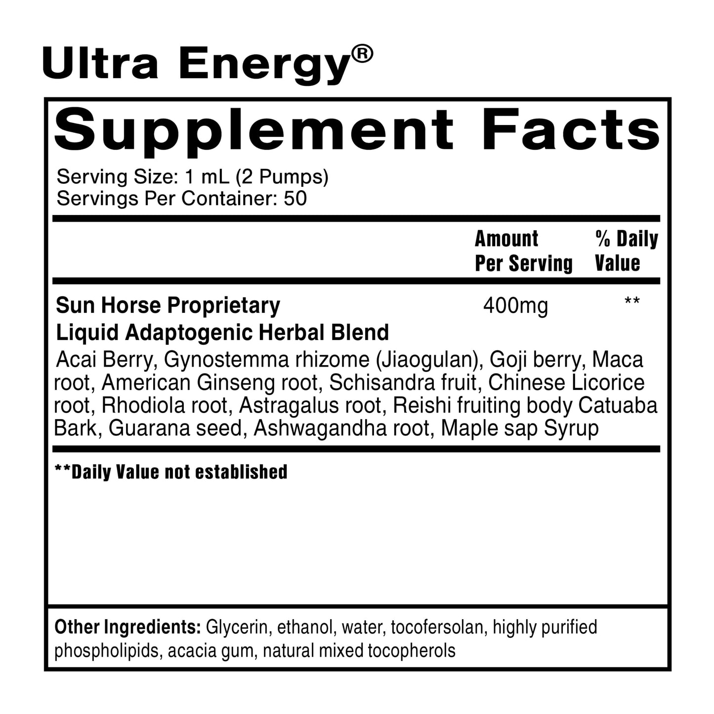 Quicksilver Scientific Dr. Shade's Ultra Energy - Liposomal Adaptogenic Adrenal, Energy + Cognitive Support Supplement with Rhodiola, Reishi, Ashwagandha for Women + Men (1.7 fl oz / 50ml)