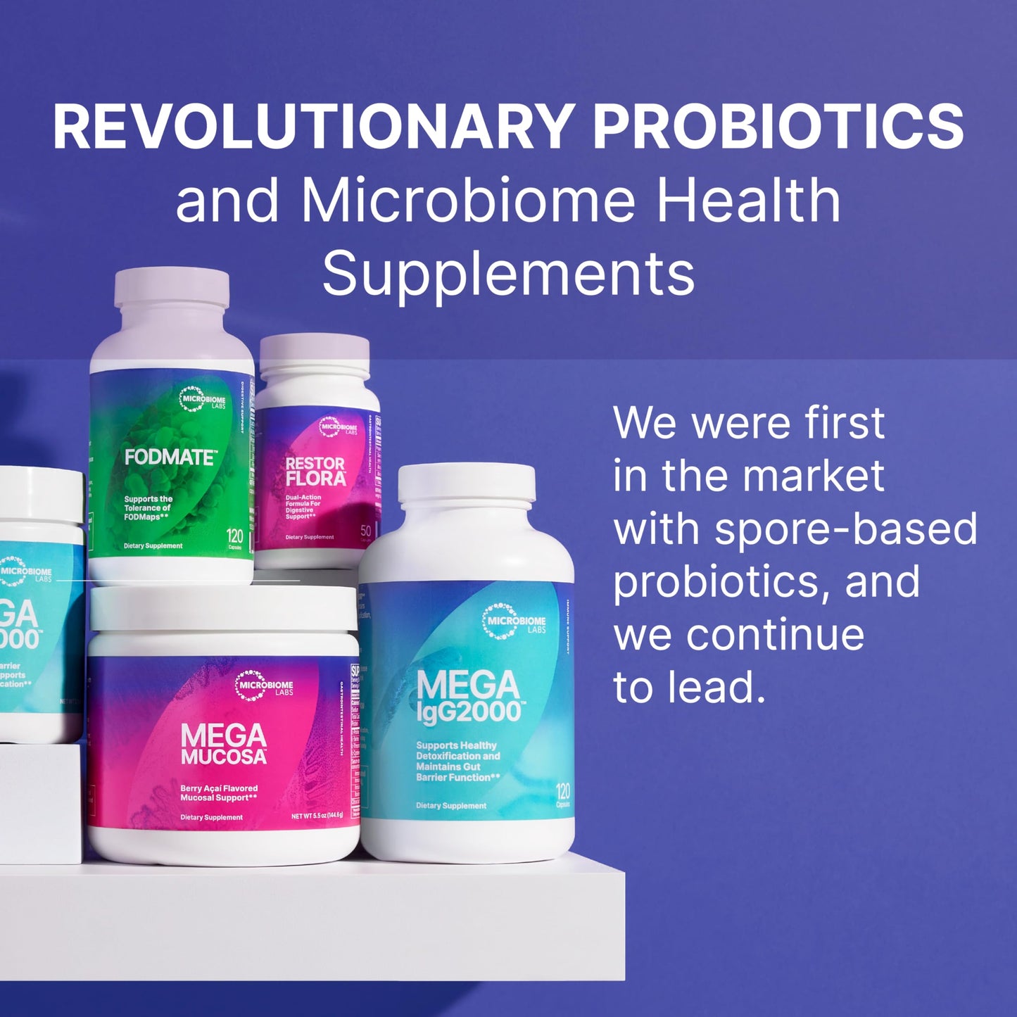 Microbiome Laps MegaMucosa - Amino Acids Supplement with Dairy-Free Immunoglobulins - Gut Health + Immune Support for Women & Men - For Complete Mucosal Support (180 Capsules)