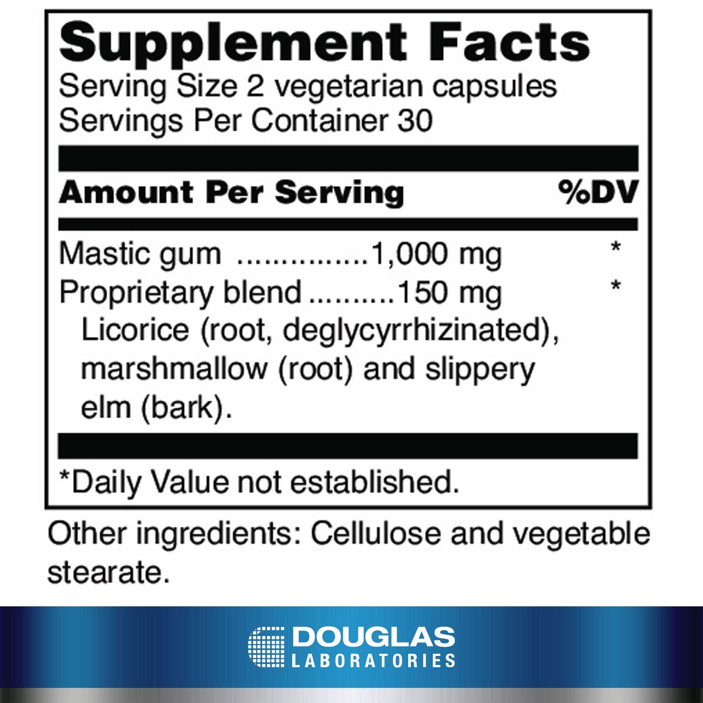 Douglas Laboratories Pylori-Plex - For Stomach Lining & GI Support* - With Mastic Gum, Licorice Root, Marshmallow Root & Slippery Elm - DGL Supplement - 60 Vegetarian Capsules