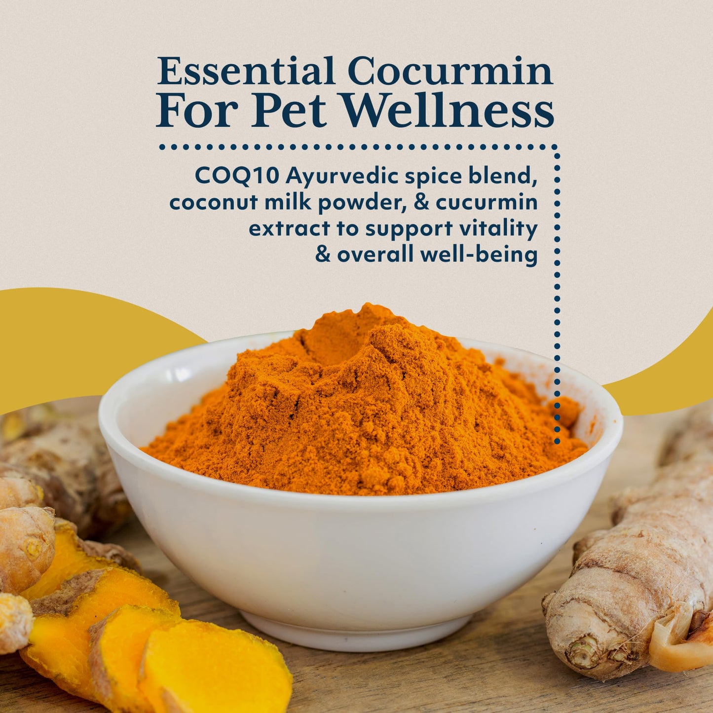 Ayush Herbs Ayush Pet CoCurcumin with Coq10, Muscle and Joint Pet Superfood Powder, Heart and Digestion Support, Small or Large Animals, Young and Senior Pet Supplement, 5.2 Ounces