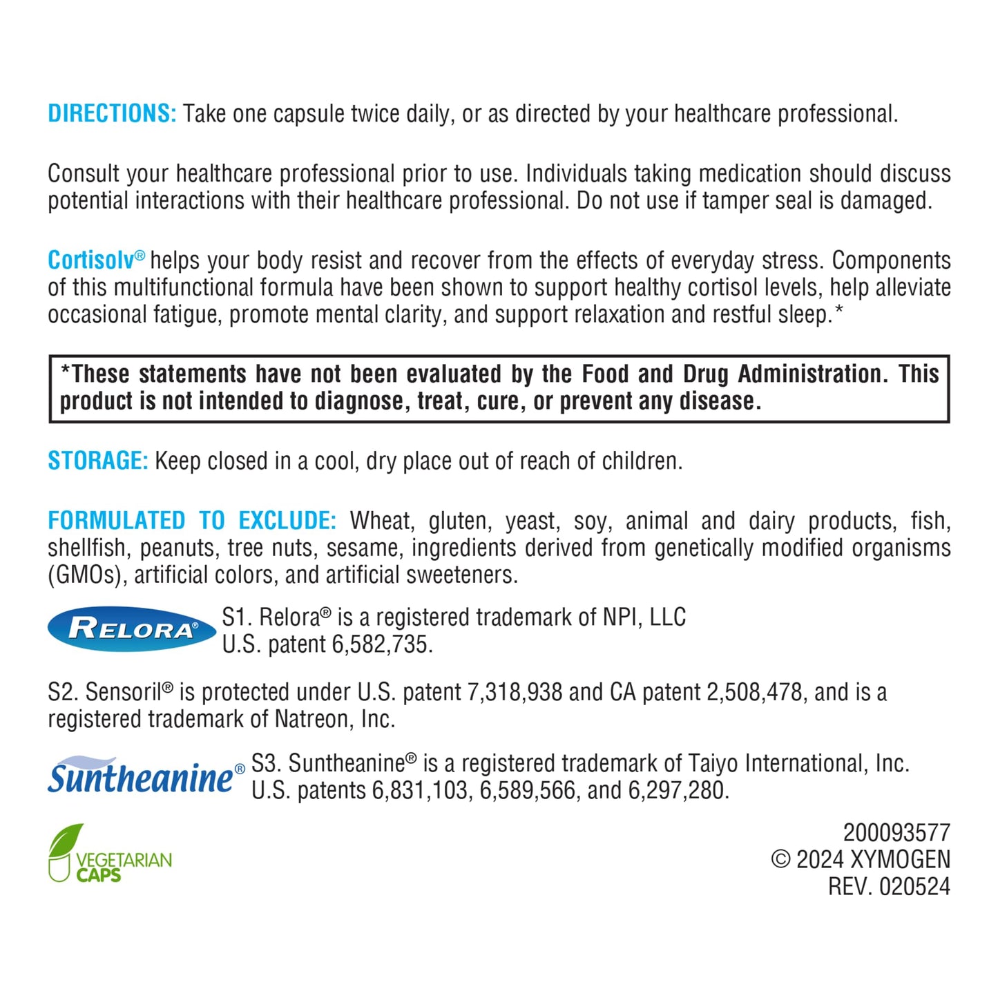 XYMOGEN Cortisolv Cortisol Supplement - Ashwagandha Supplement with L Theanine to Support Healthy Cortisol Levels, Energy, Relaxation and Mental Clarity (60 Capsules)