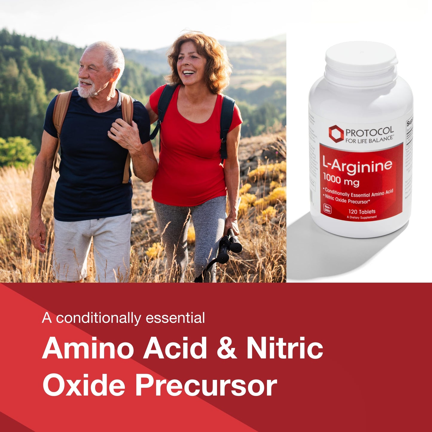 PROTOCOL FOR LIFE BALANCE L-Arginine 1,000mg - Amino Acid - Urea Detox - Protein Protection - 120 Veg Caps