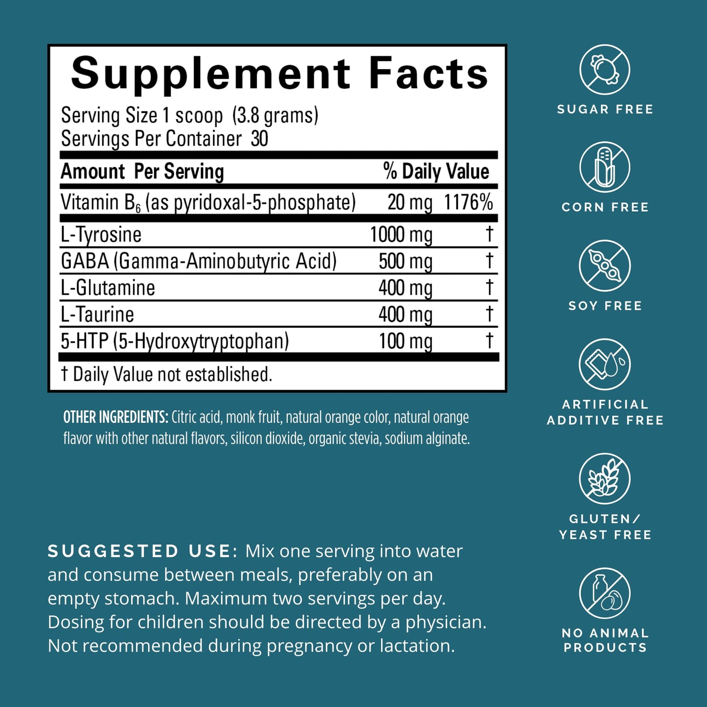 Dr Amen BrainMD NeuroLink Powder - 114g - Supports Memory, Focus & Concentration - Gluten Free - 30 Servings