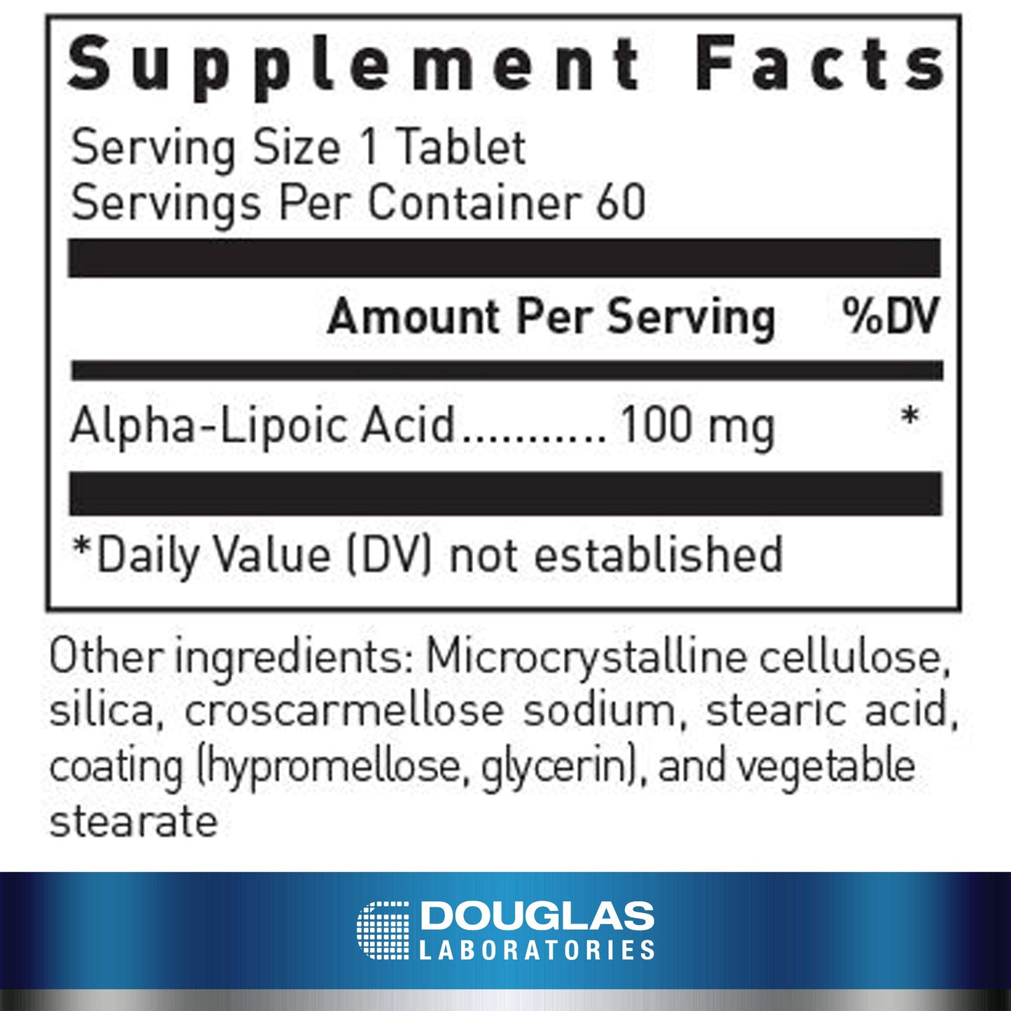 Douglas Laboratories Alpha-Lipoic Acid | Supports Metabolic and Antioxidant Functions | 60 Tablets