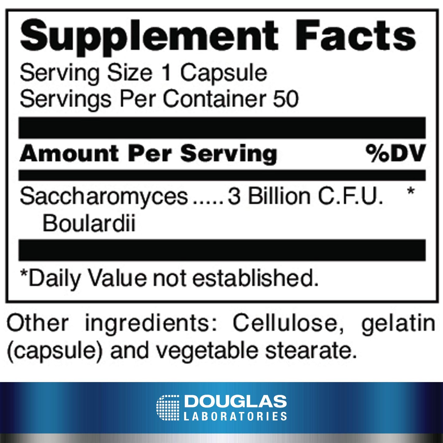 Douglas Laboratories S.B.C. (Saccharomyces Boulardii Capsules) | Shelf Stable Probiotic to Support Healthy Bowel Function | 50 Capsules