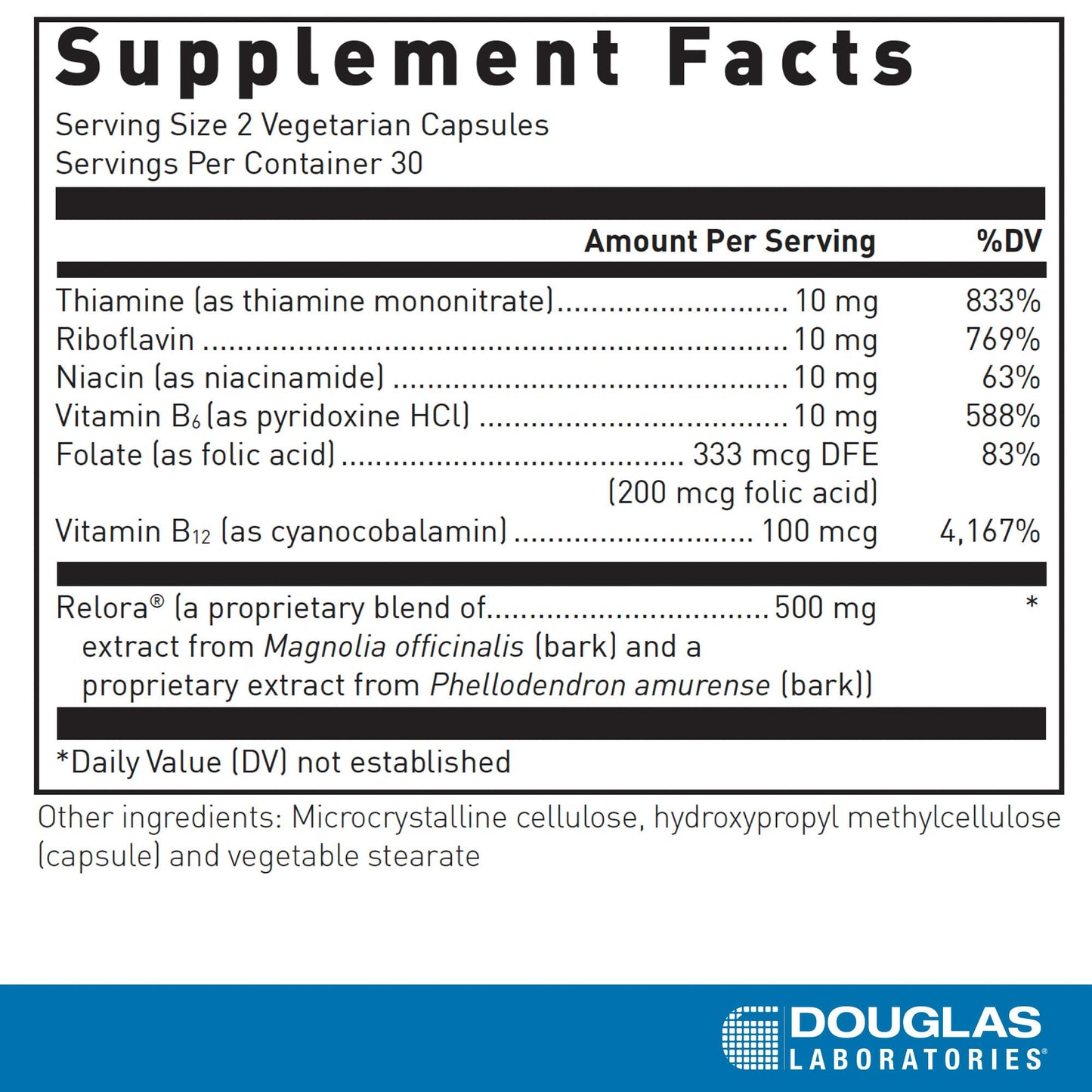Douglas Laboratories Relora-Plex - Support for Management of Occasional Stress* - 60 Vegetarian Capsules