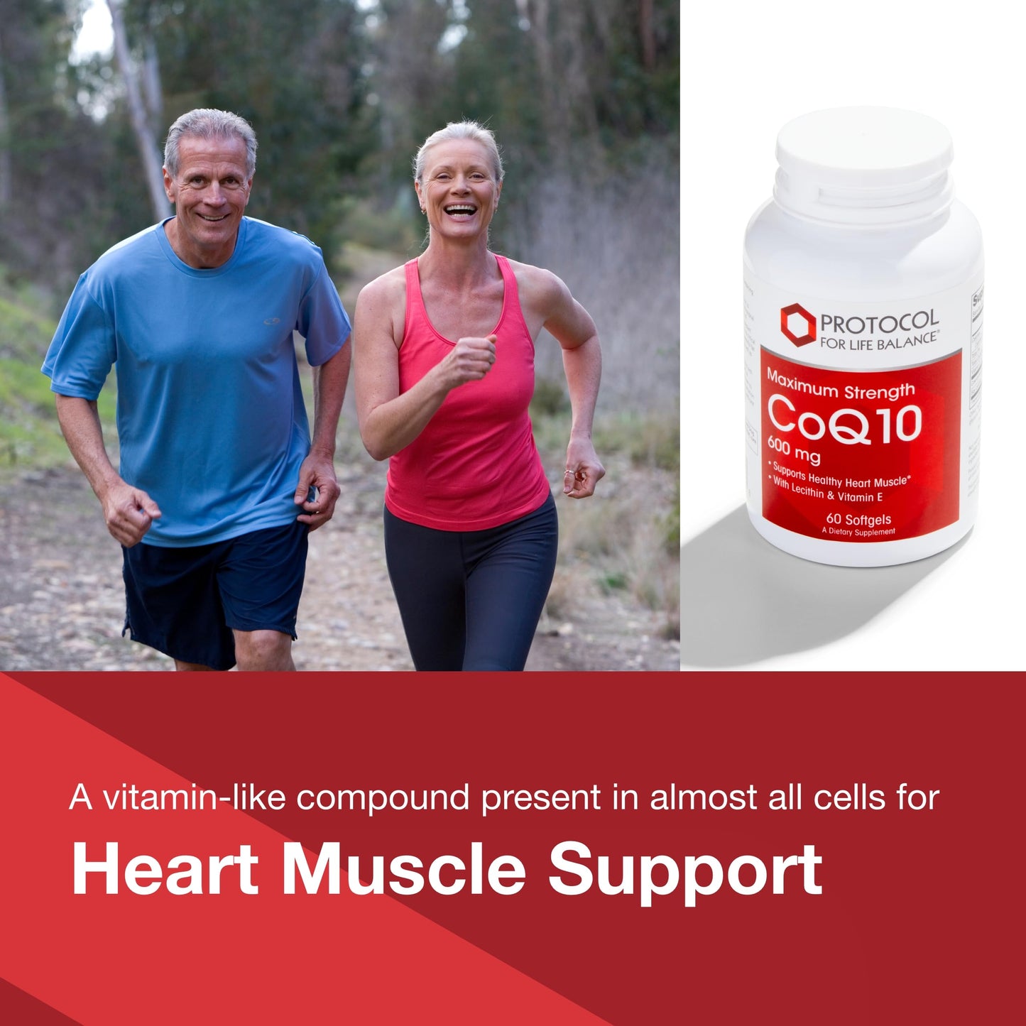 PROTOCOL FOR LIFE BALANCE CoQ10 600mg - with Vitamin E & Soy Lecithin - CoQ10 Supplement - Halal & Egg Free - 60 Softgels