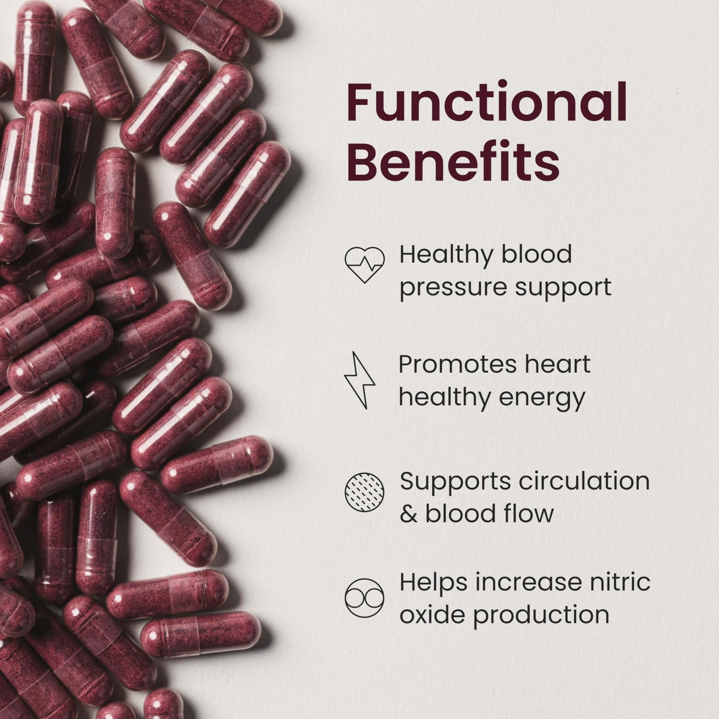 HumanN SuperBeets Beet Root Capsules Quick Release 1000mg, Helps Support Nitric Oxide Production, Blood Pressure, Heart Health, Contains Non-GMO Beetroot Powder, Studied Antioxidants 180 Count