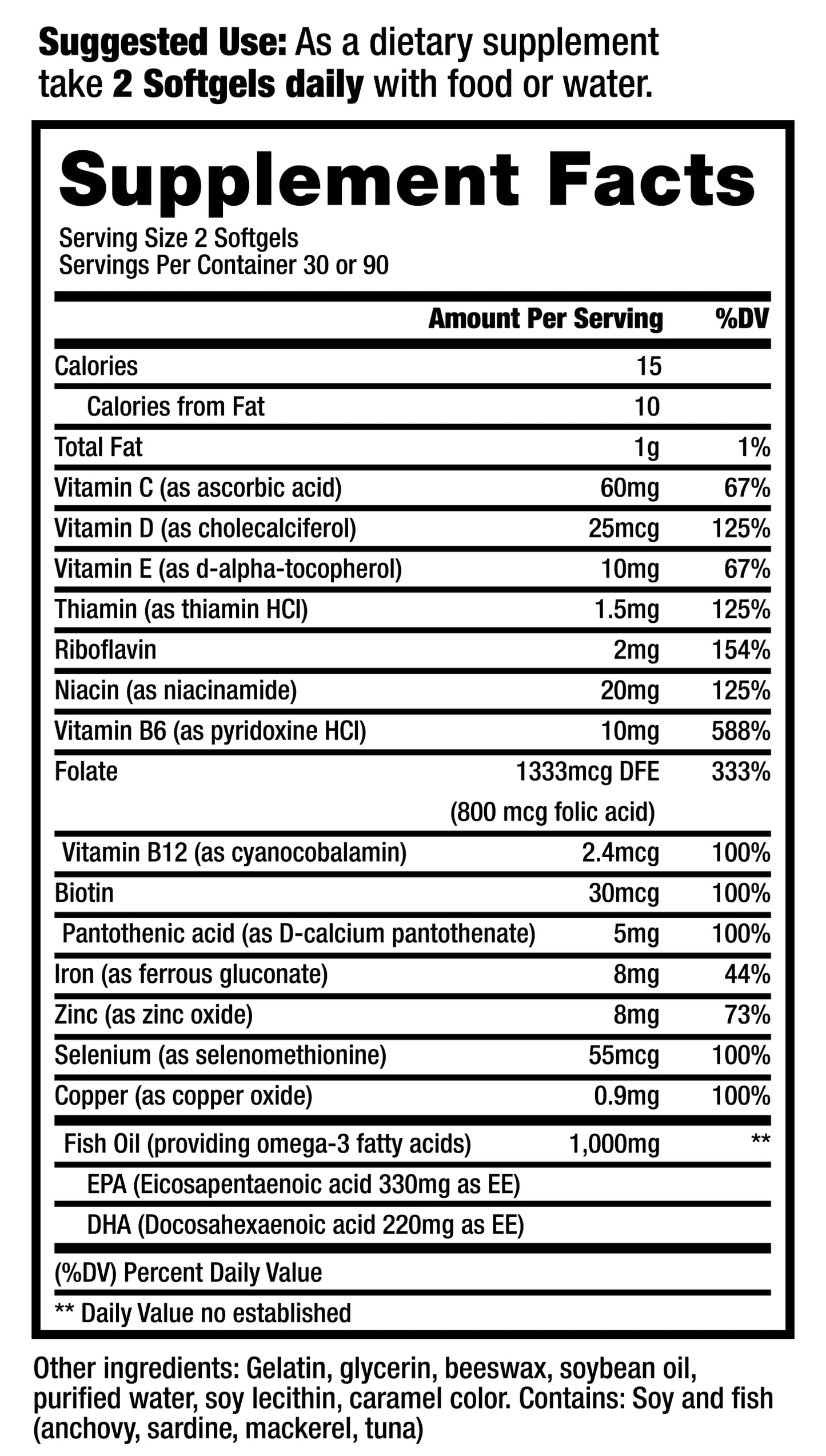 ProRenal+D with Omega-3 Fish Oil Kidney Multivitamin 30-Day Supply