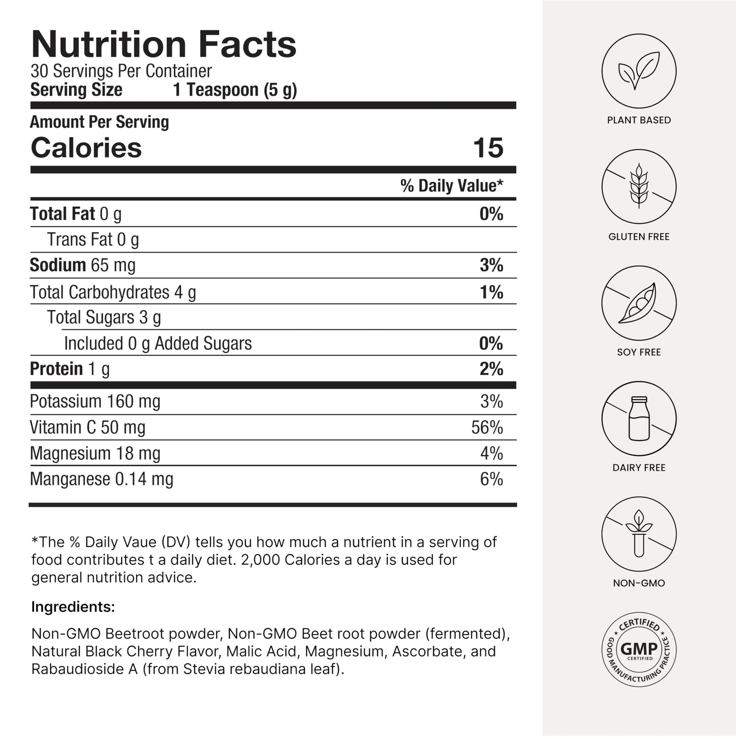 HumanN SuperBeets Beet Root Powder - Non-GMO Beetroot Superfood - Nitric Oxide Supplement for Heart Health, Circulation & Blood Pressure Support - Black Cherry, 30 Servings