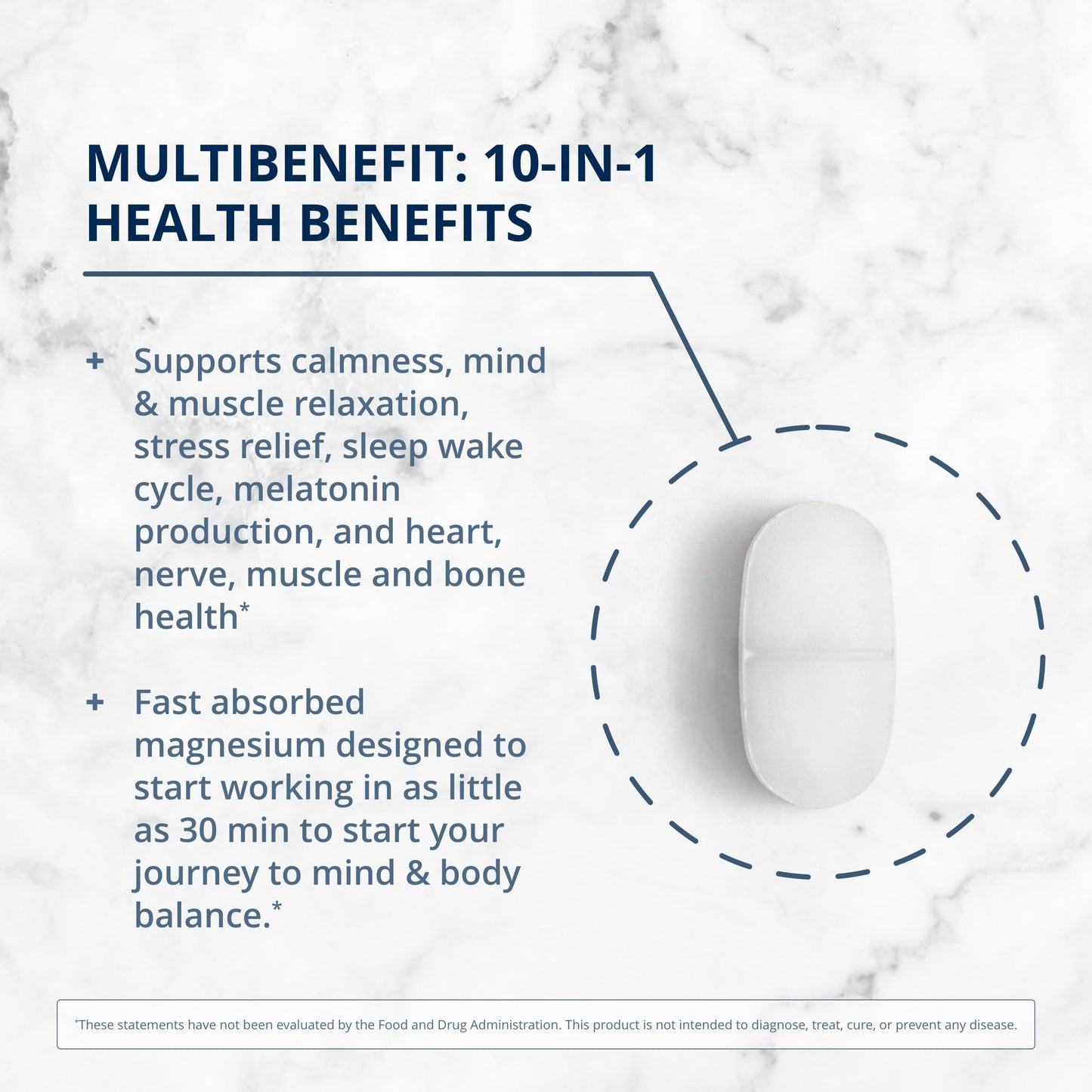 Metagenics Magnesium Glycinate - Highly Absorbable - Support for Sleep, Stress Relief, Muscle, Bone, Heart & Nerve Health - Gluten-Free - Non-GMO - Vegetarian - 240 Tablets