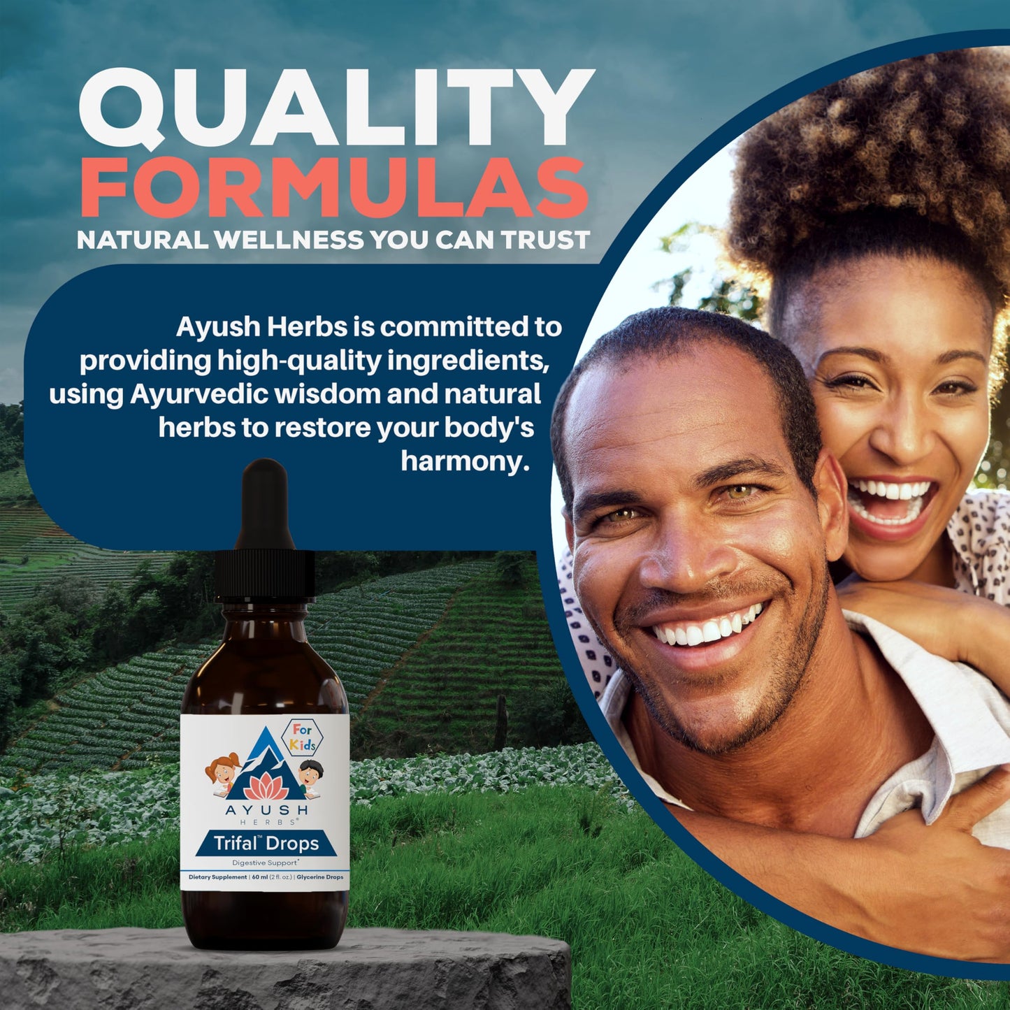 Ayush Herbs Trifal Drops - Digestive & Immune Wellness Booster for Kids, Kids Alcohol Free Digestive Support Drops with Amla for Toddlers, Children - 2 FL Oz Dropper Bottle (80 Servings)