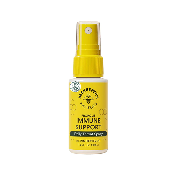 Propolis Throat Spray by Beekeeper's Naturals - 95% Bee Propolis Extract, Natural Immune Support & Sore Throat Relief - Antioxidants, Keto, Paleo, Gluten-Free (1.06 oz)(Pack of 1)