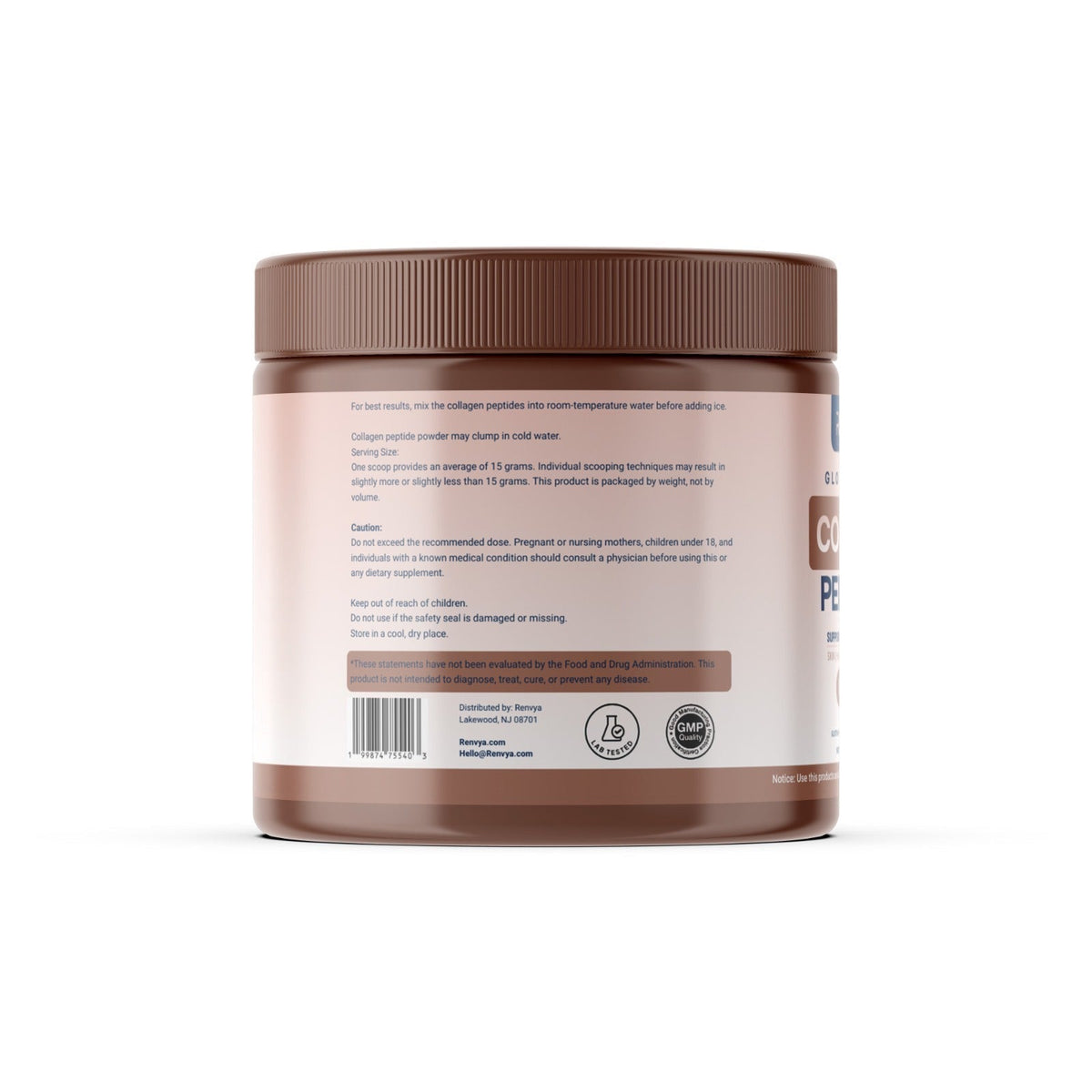 Renvya Poudre de Peptides de Collagène – Collagène Hydrolysé Types I & III pour la Peau, les Cheveux, les Ongles et les Articulations, Sans Arôme, Sans OGM, Sans Gluten