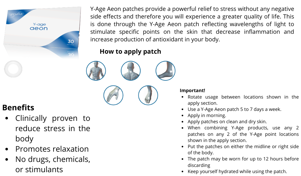 LifeWave - Y-Age Aeon Patches Phototherapy - 30 Patches