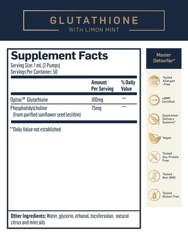 Quicksilver Scientific Liposomal Glutathione - 1.7floz