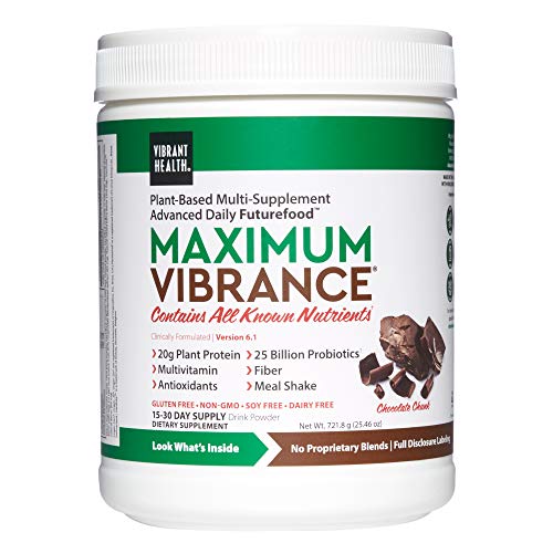 Vibrant Health, Maximum Vibrance, Complete Vegan Meal Shake with Plant-Based Protein