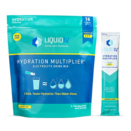 Liquid I.V. - Hydration Multiplier Hydration Powder - Lemon Lime 16 Single-Serving Sticks