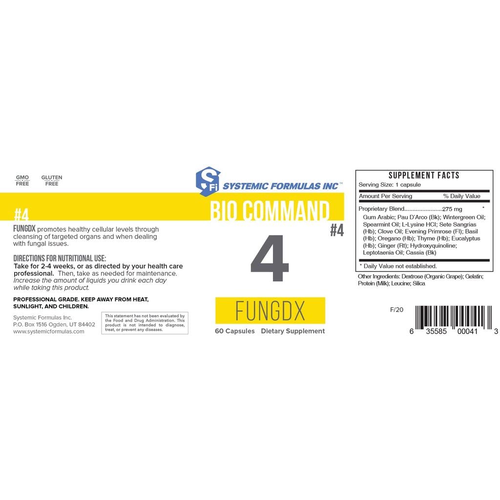 Systemic Formulas 4 FUNGDX - 60 Capsules