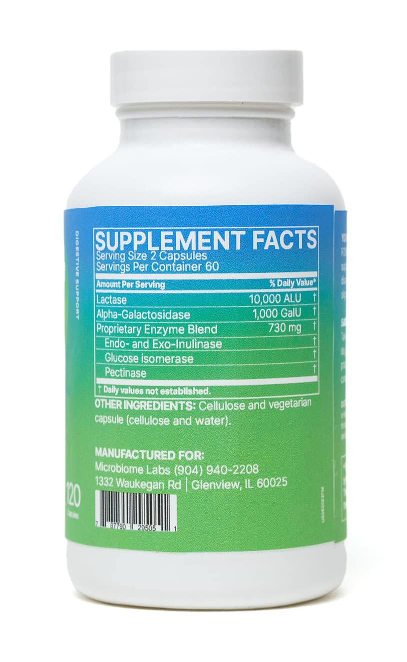 Microbiome Labs FODMATE Digestive Enzymes - 120 Capsules