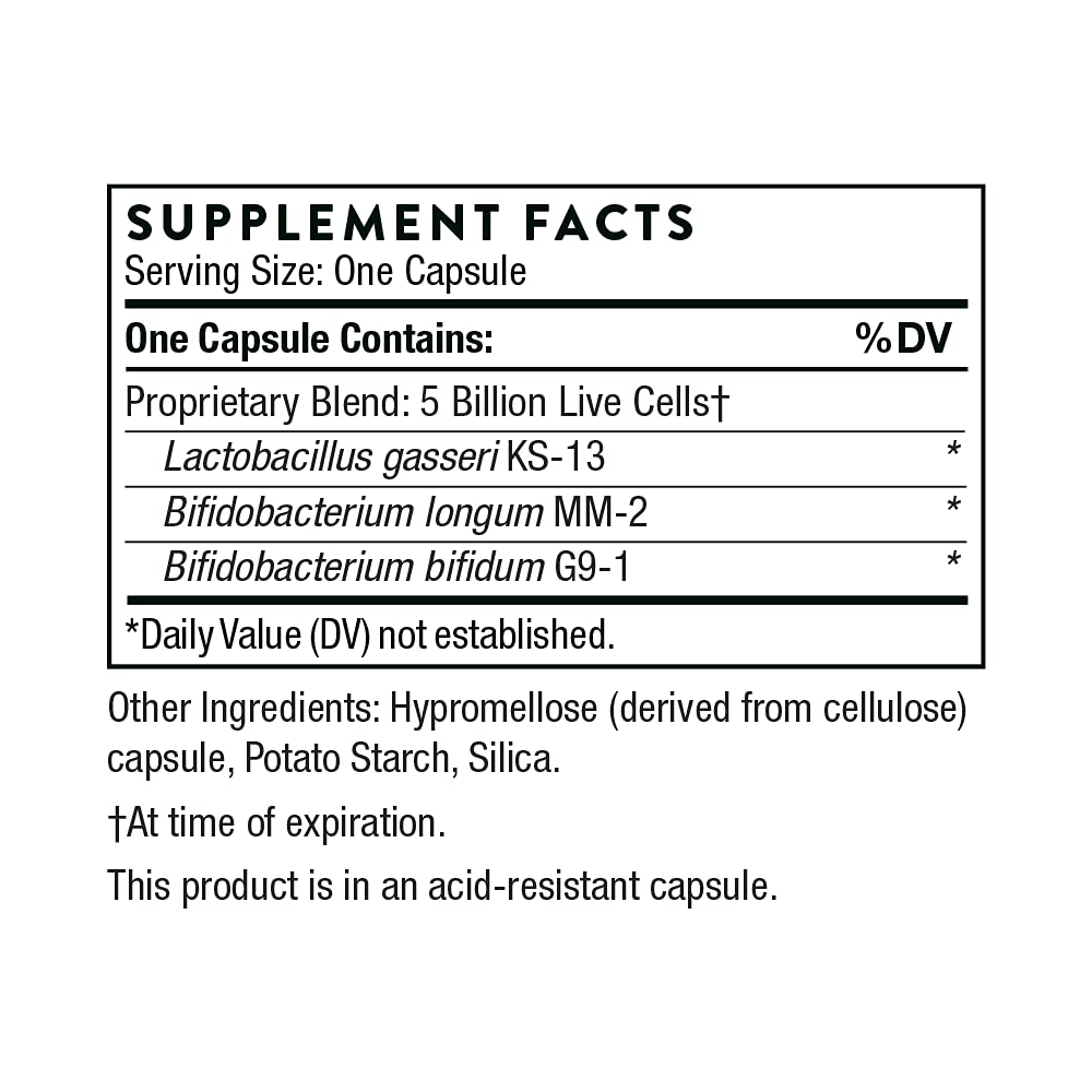 Thorne FloraMend Prime Probiotic - Shelf Stable and Stomach Acid-Resistant Probiotic Blend - 30 Capsules