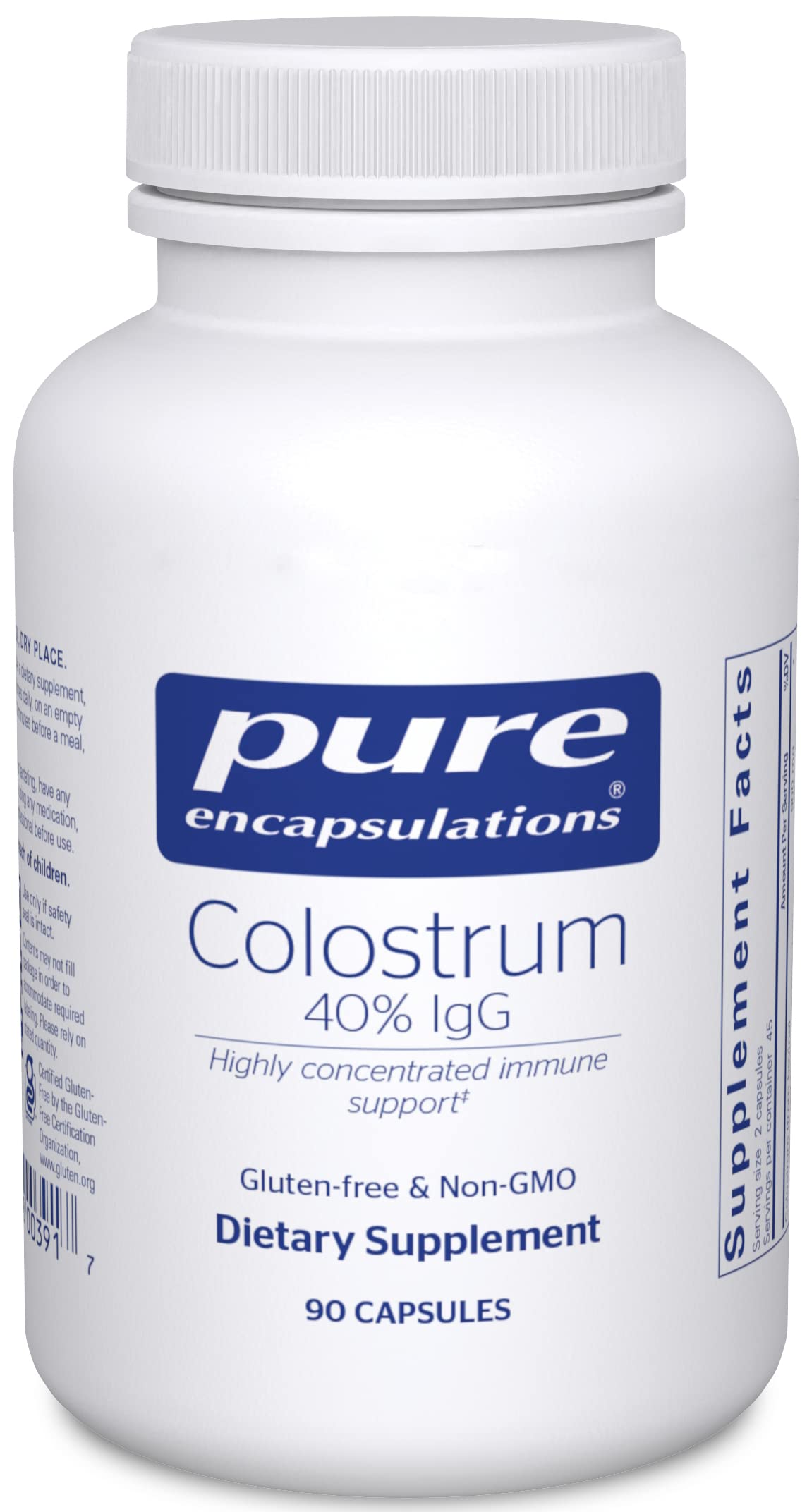 Pure Encapsulations Colostrum 40% IgG - 90 Capsules