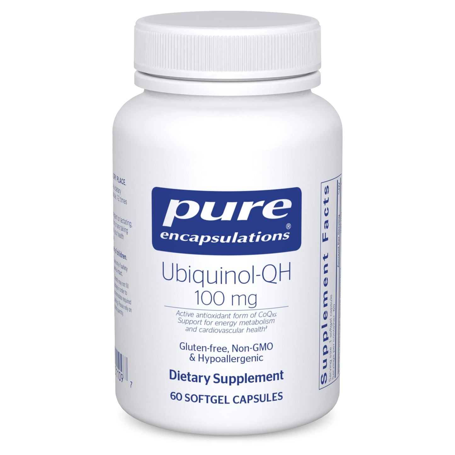 Pure Encapsulations Ubiquinol-QH 100 mg - 60 Softgel Capsules